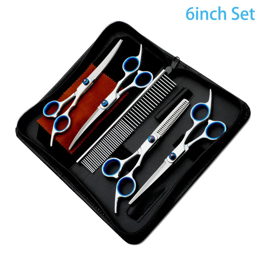 6pcs/set Dog Grooming Scissors