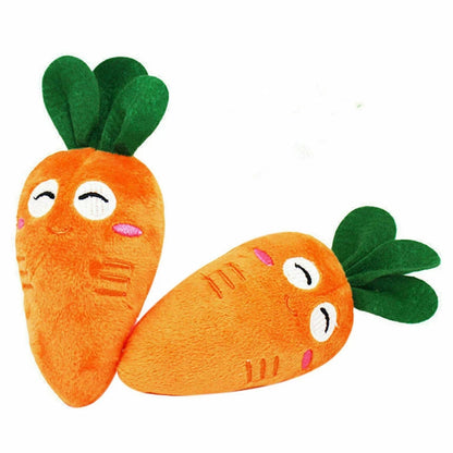 Carrot plush chew toy